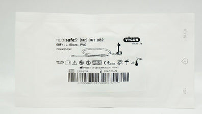 Vygon 361.082 Nutrisafe 2 (PVC DEHP Free) Feeding Tube 08Fr x 50cm-PVC (x)